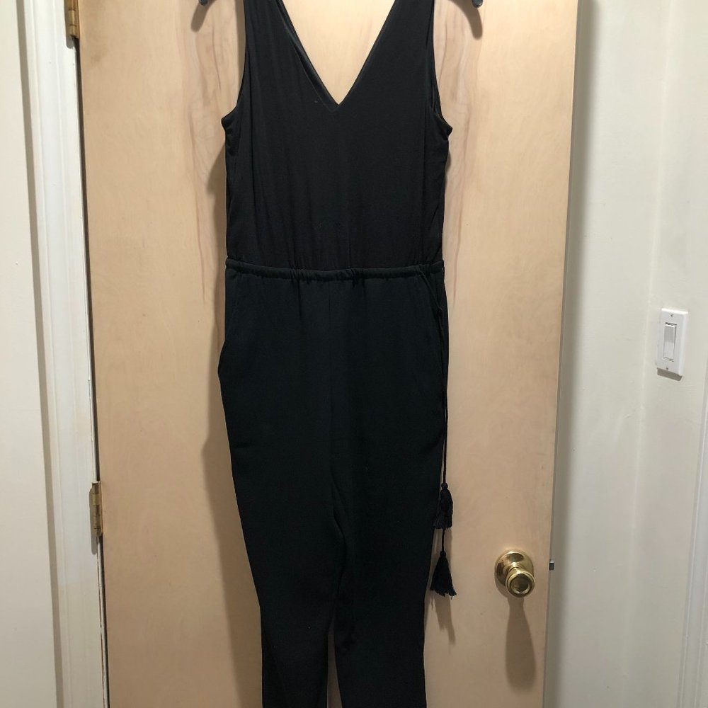 LOFT Black Sleeveless Jumpsuit